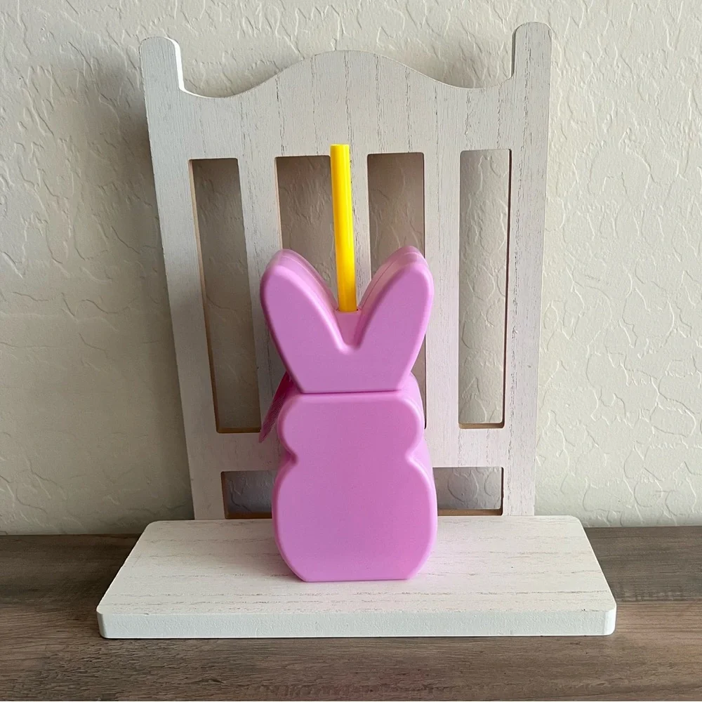 Target Bullseyes PEEPS Bunny Tumbler Cup with Straw -Purple